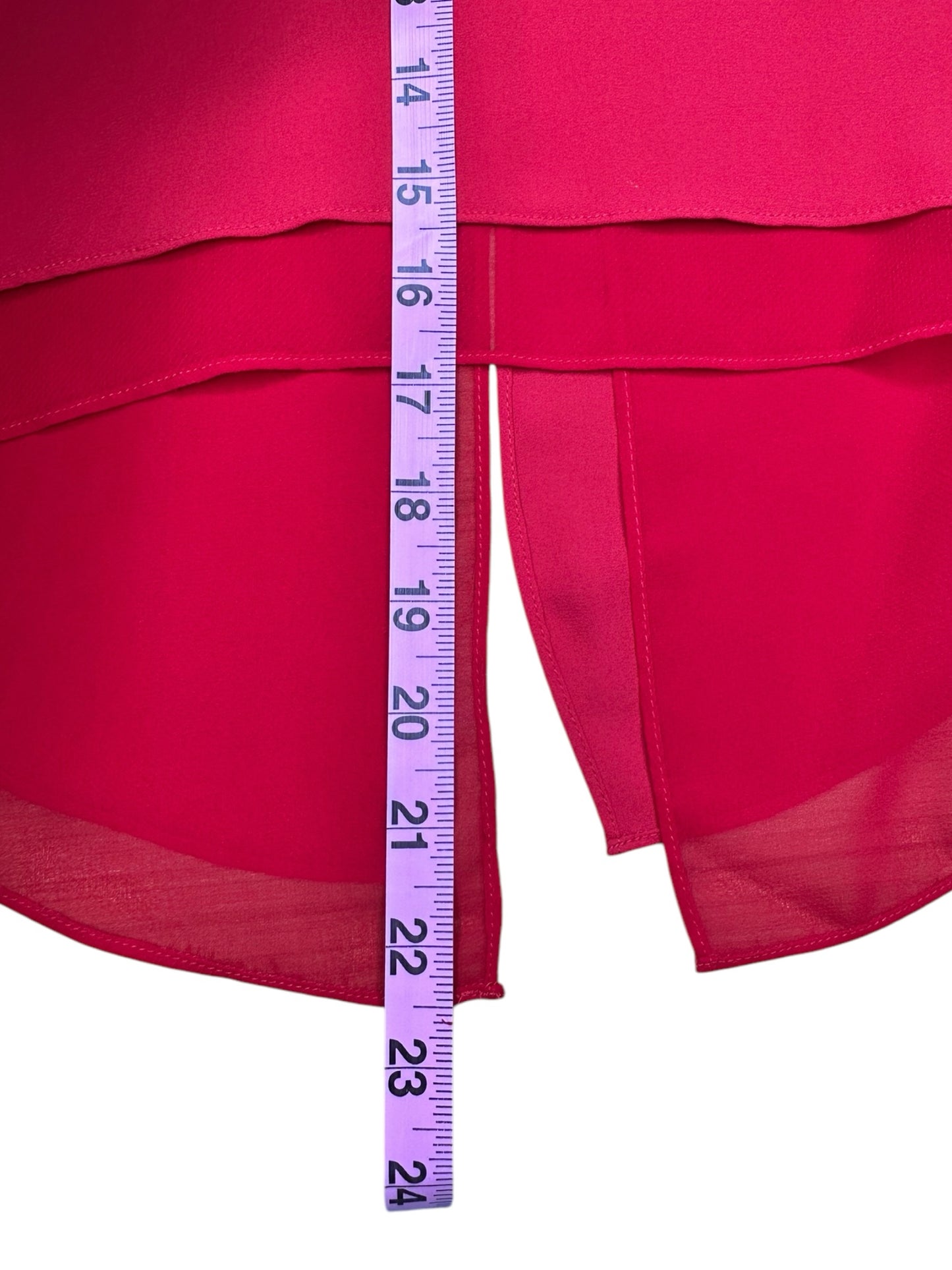 BCBGMAXAZRIA Red Lace Trim Shell Size XS