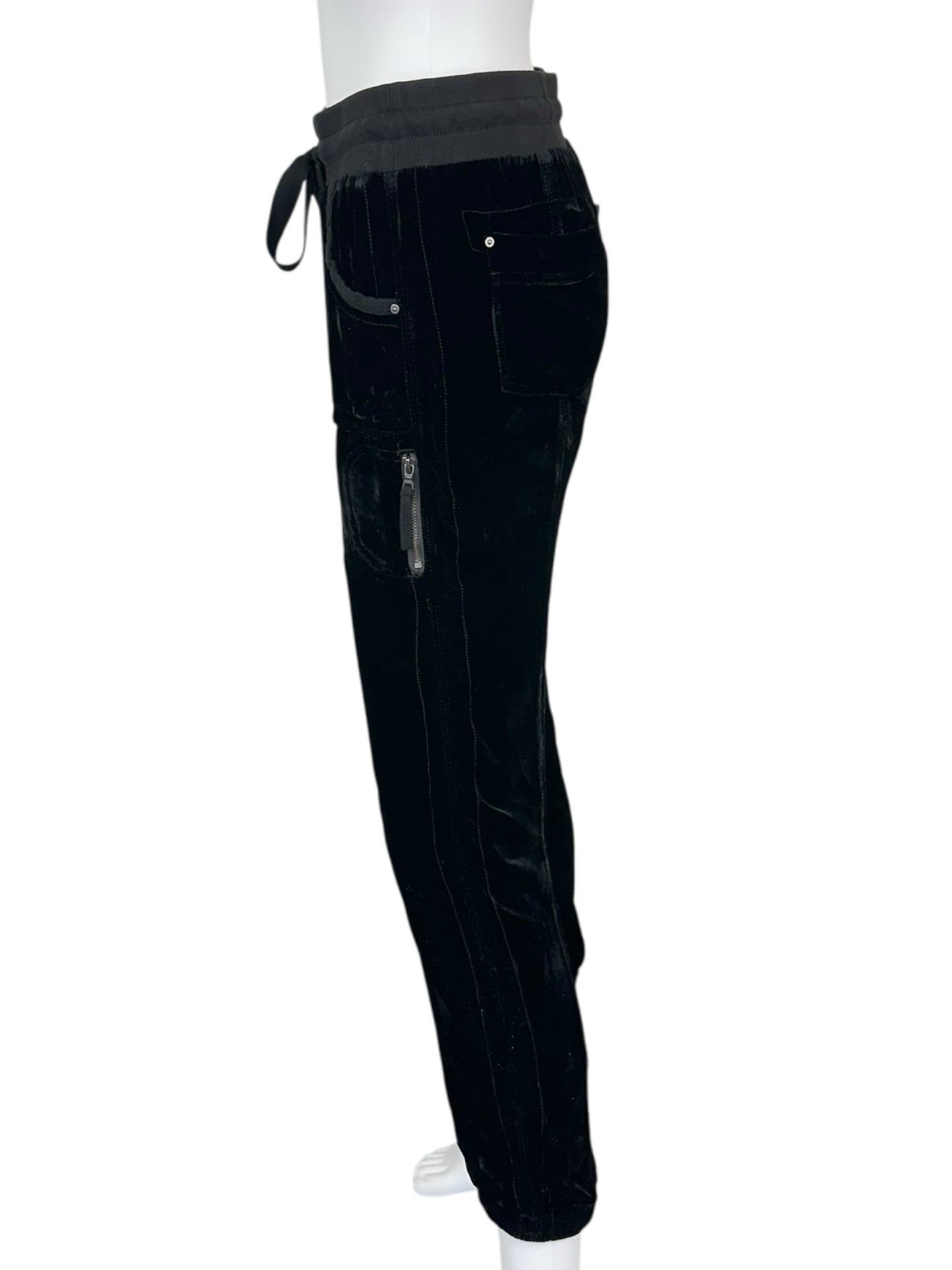 Marrakech Black Velour Joggers Size XS