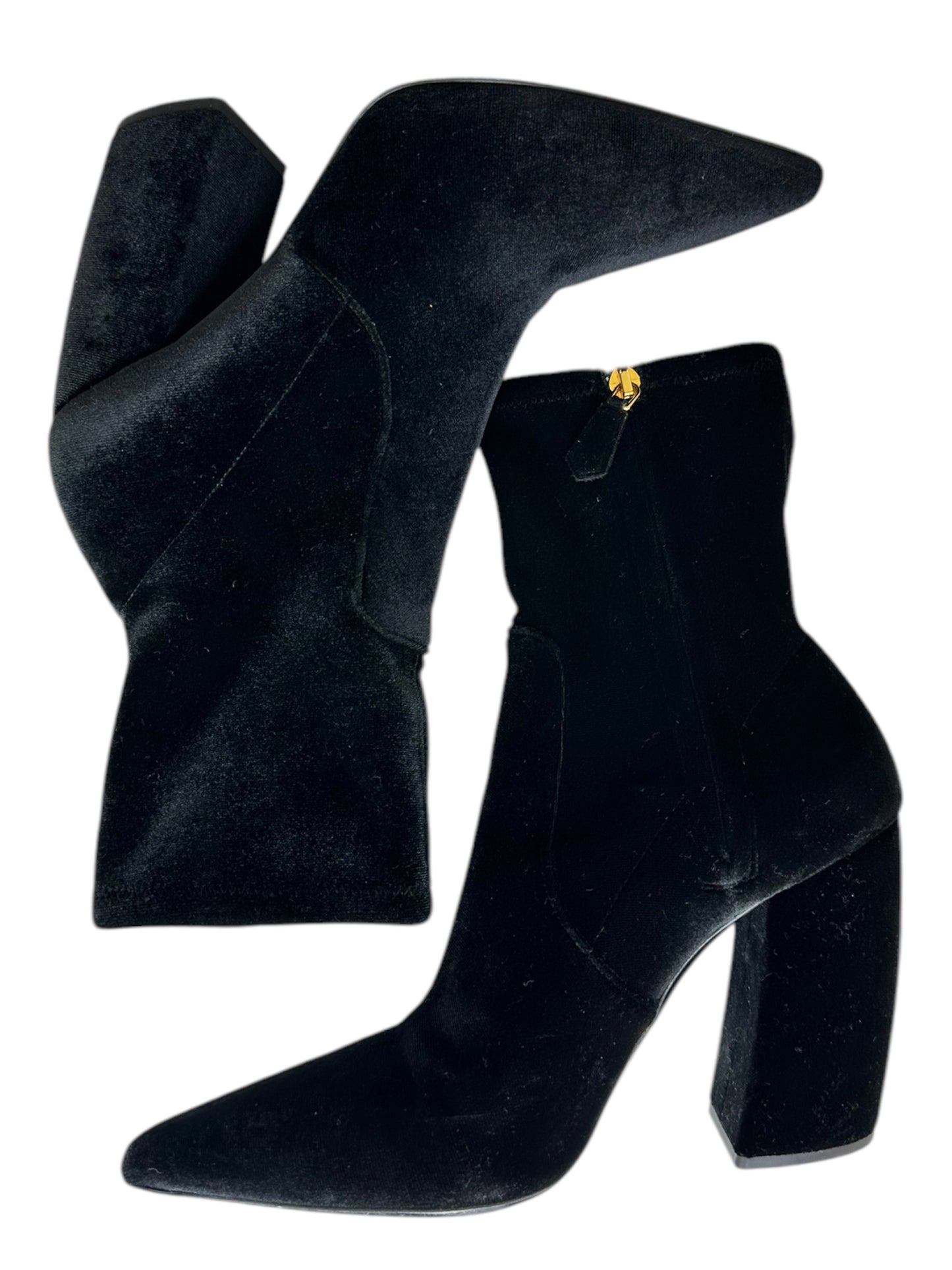 PRADA Black Velvet Bootie Size 37.5
