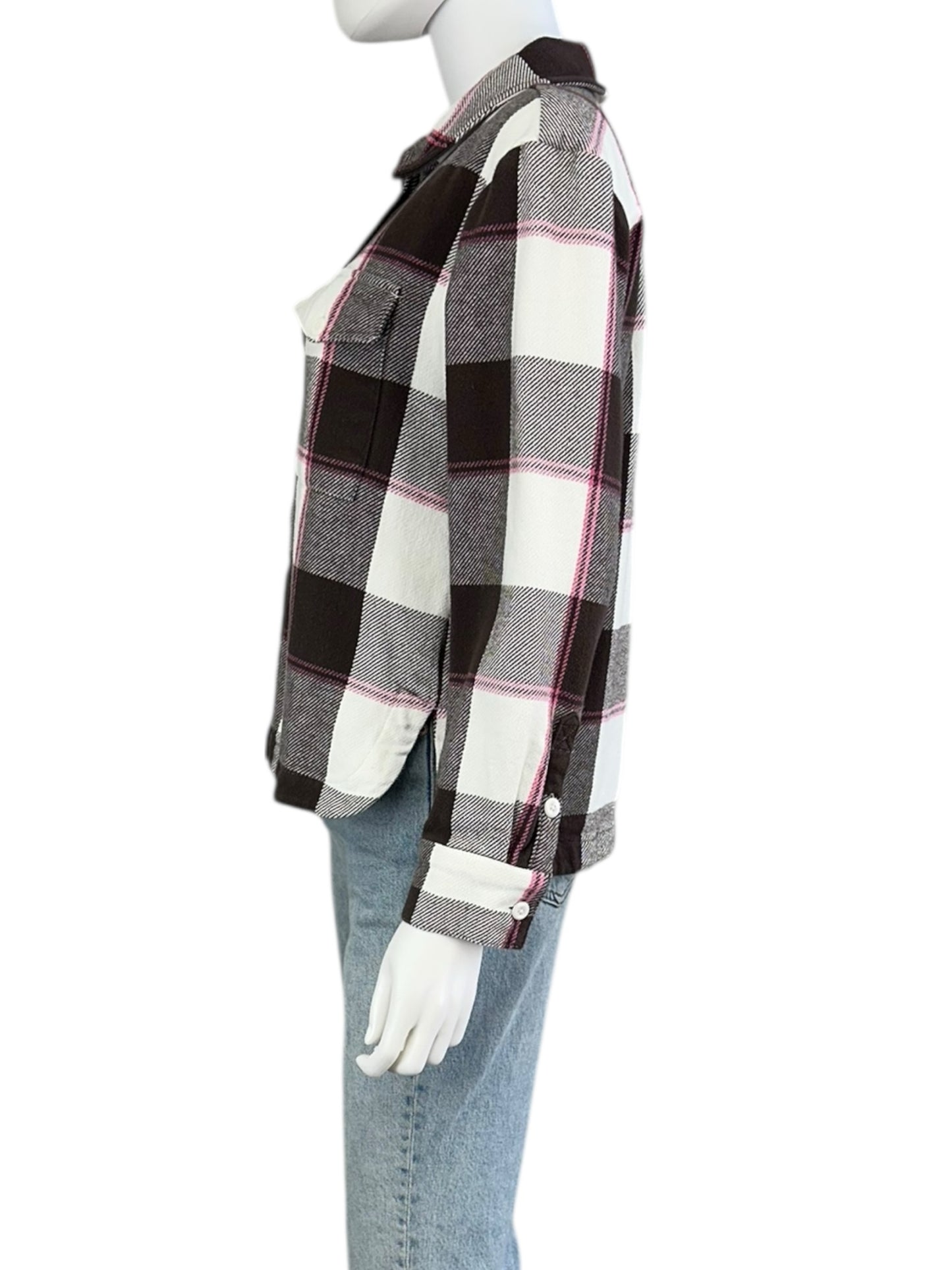J. Crew 100% Cotton Brown Plaid Flannel Size 4