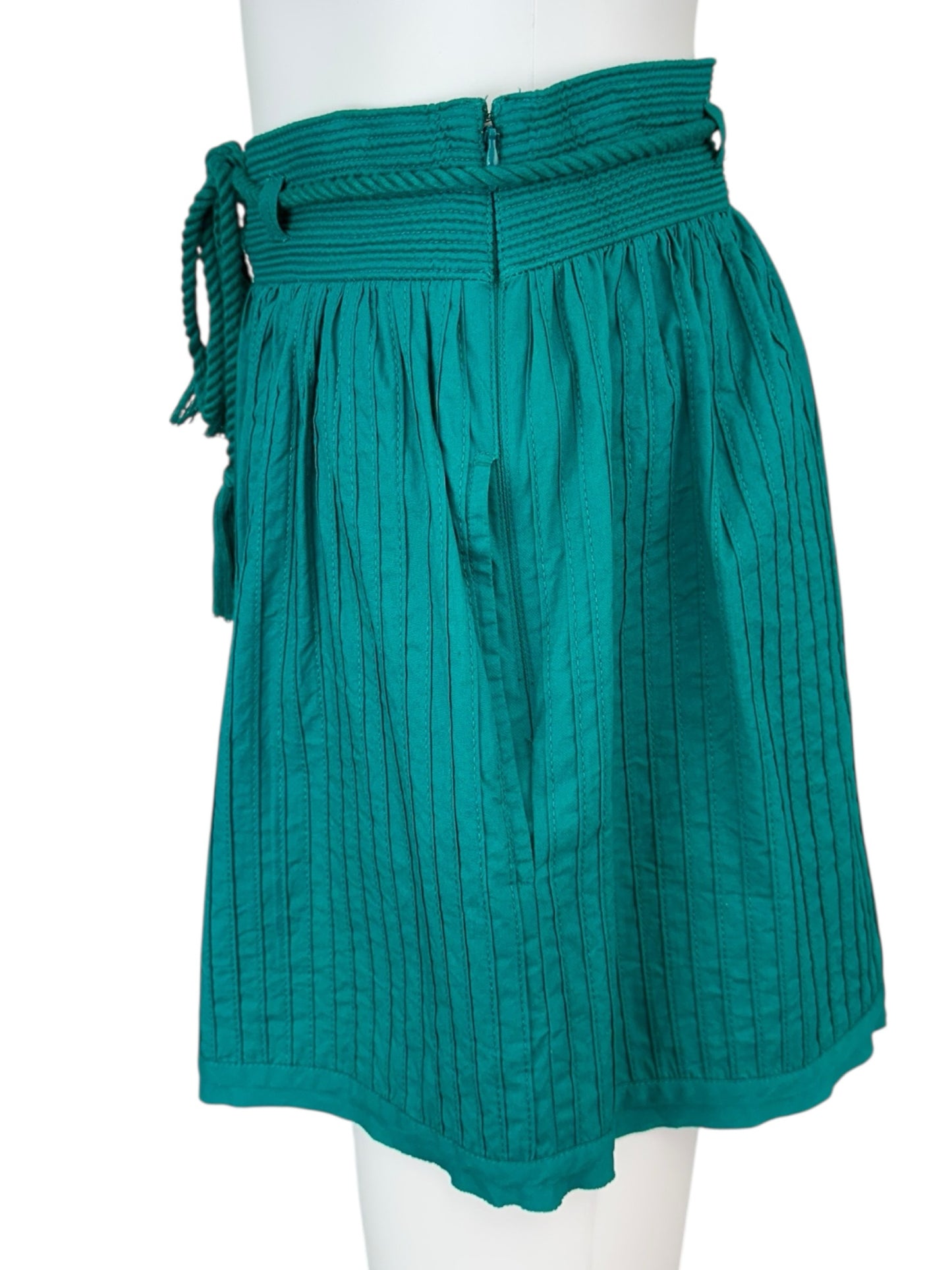 ULLA JOHNSON Teal Rina High Rise Shorts Size 0