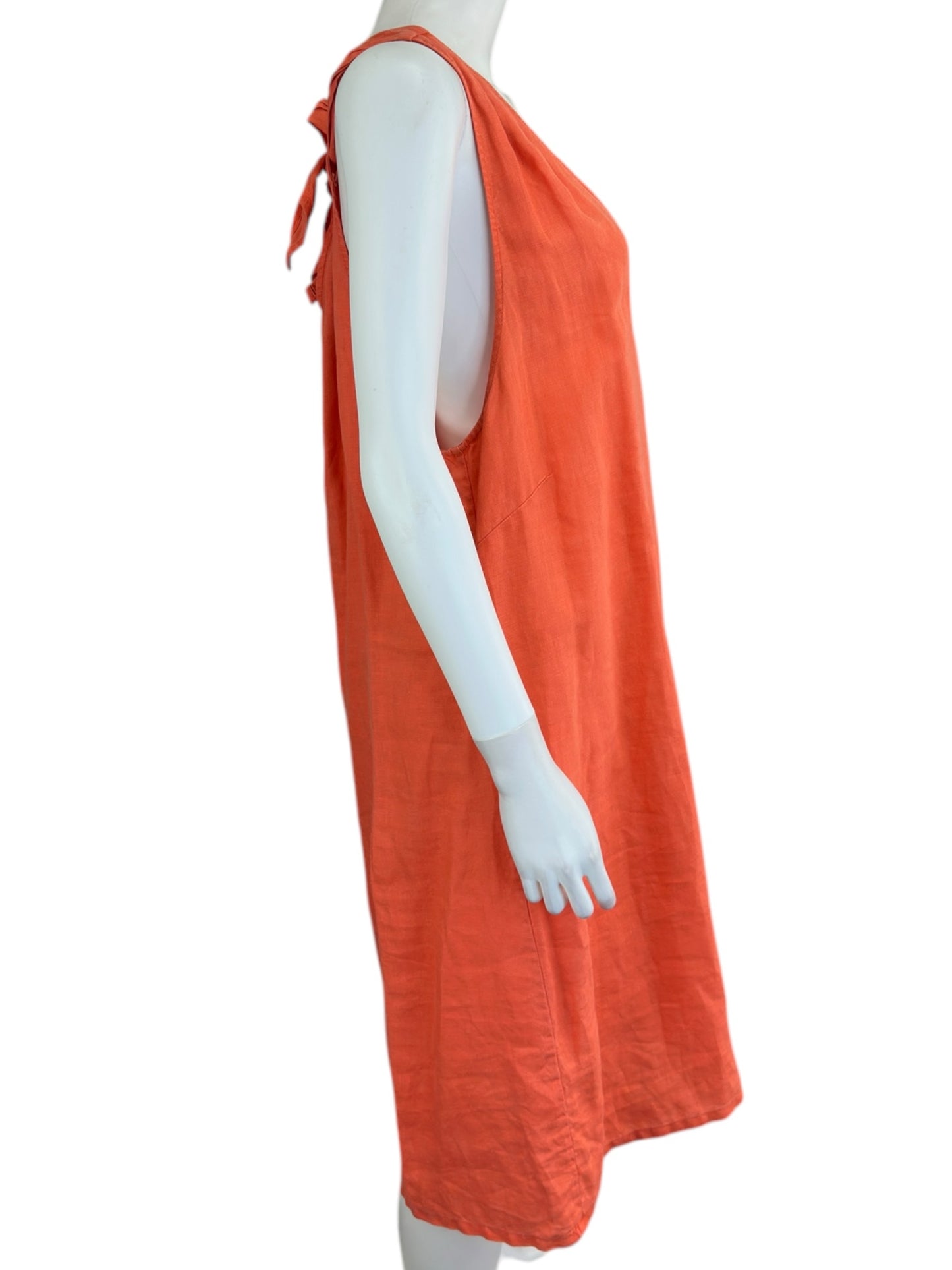 Tommy Bahama Coral 100% Linen Midi Dress Size XL