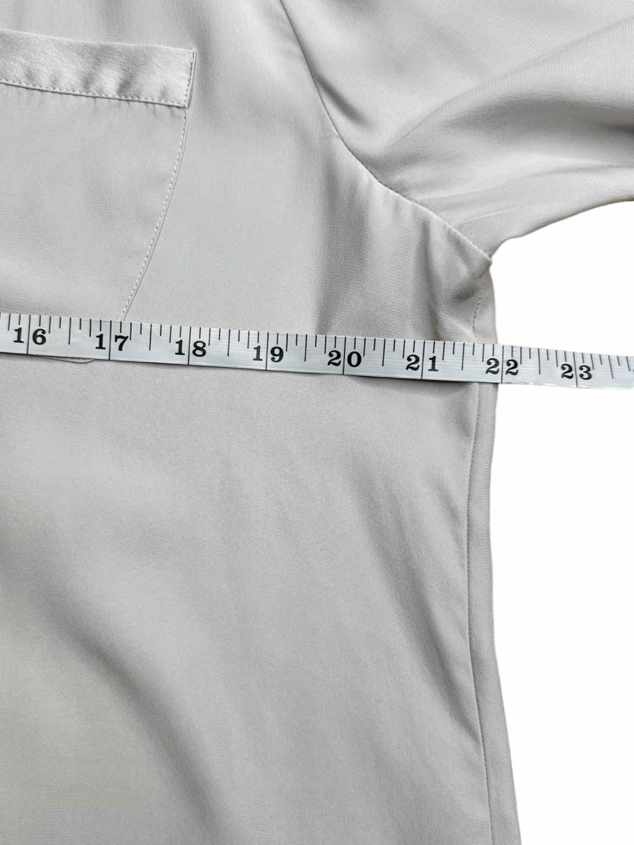 LAFAYETTE 148 NEW YORK Gray 100% Silk Blouse Size 10