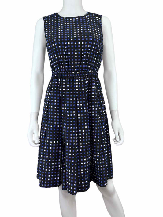 Kate Spade Blue Silk Print Dress Size 2