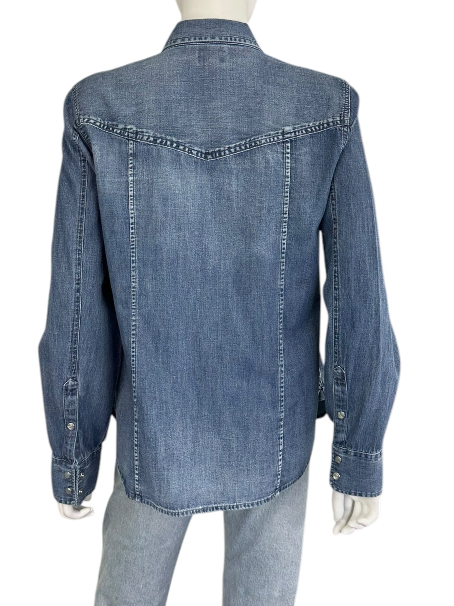 J. Crew Blue Demin Button-Down Shirt Size 12