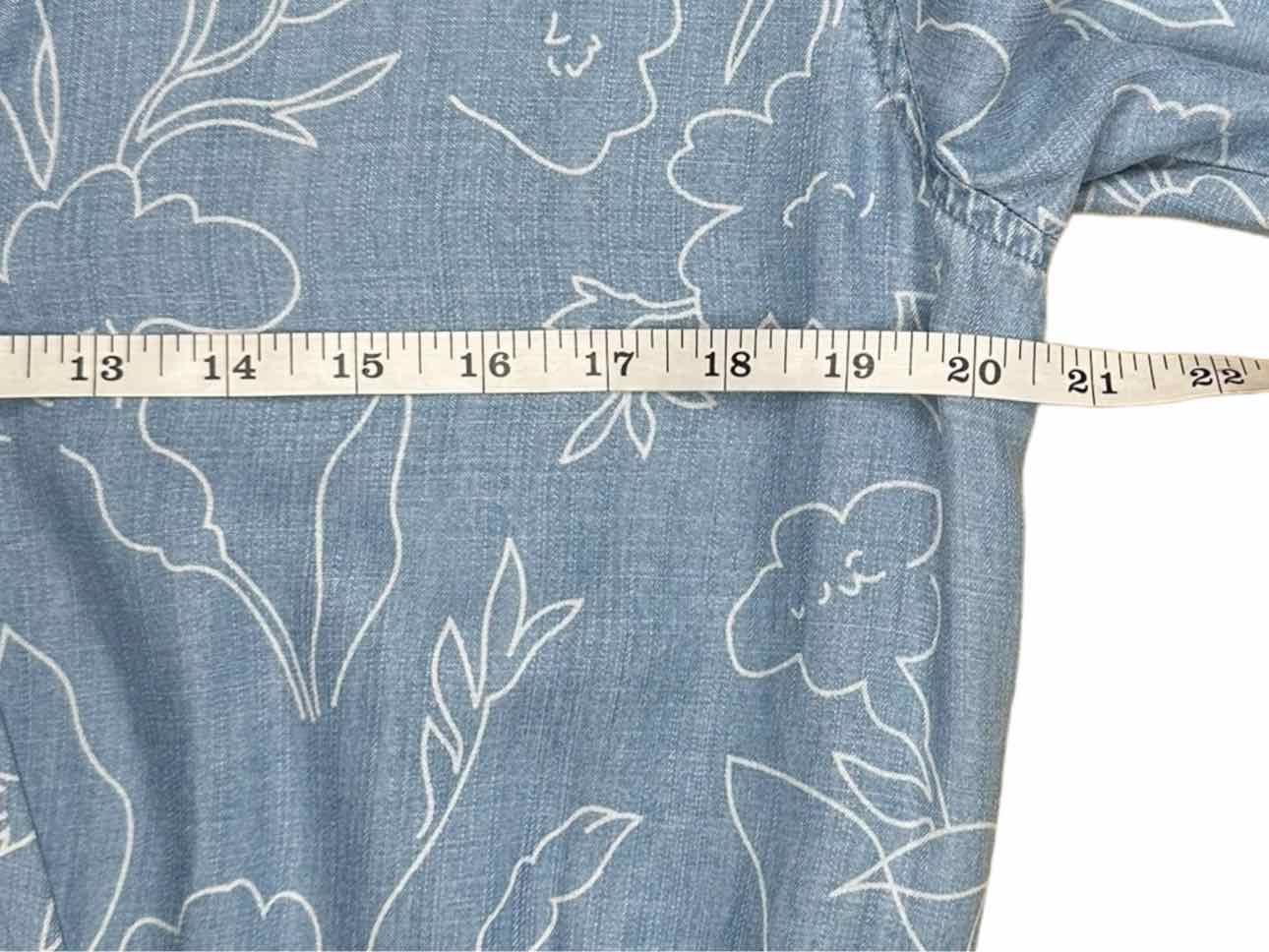 cloth & stone Blue Chambray Romper Size S