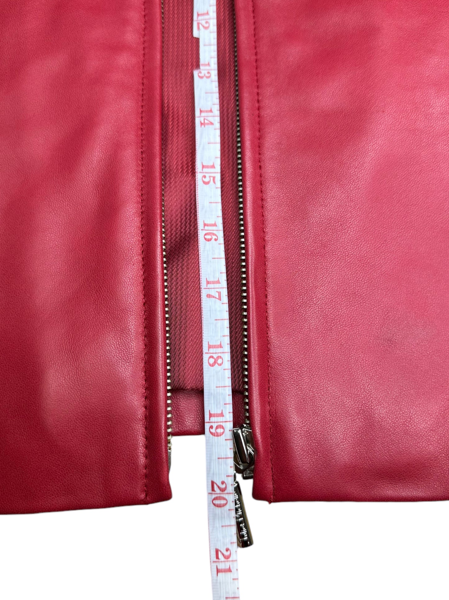 ADLER Red Lamb Leather jacket Size M