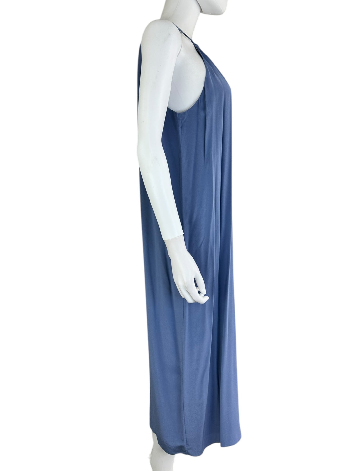 joie 100% Silk Blue Halter Maxi Dress Size L