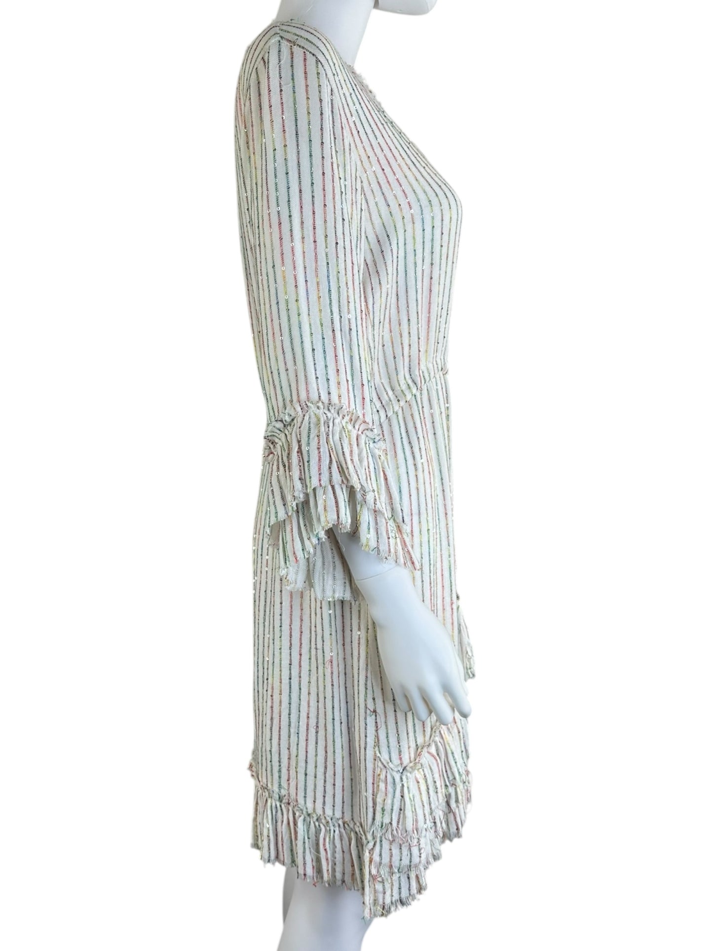 Z&L Rainbow Sequin Stitch Mini Dress Size L