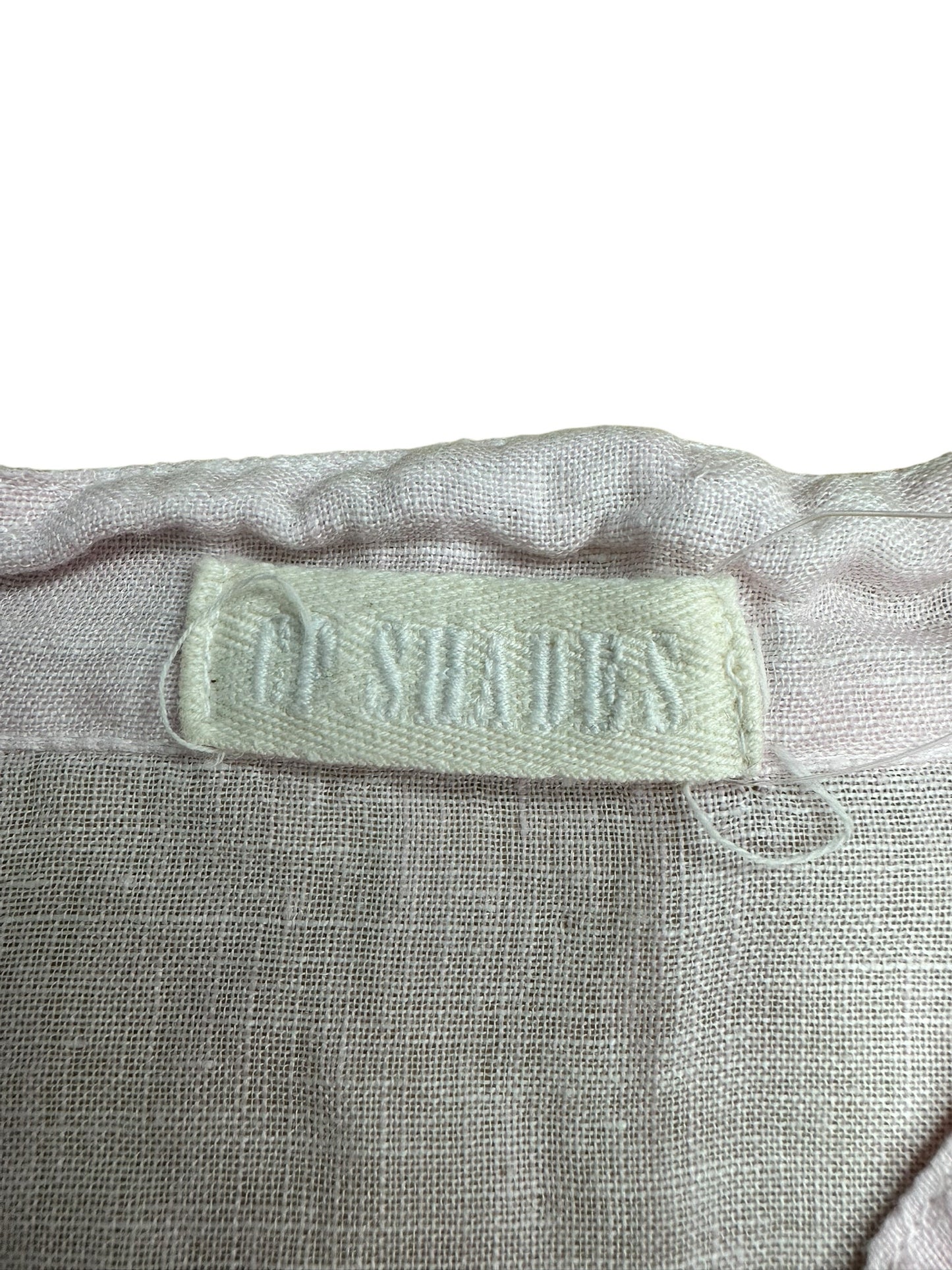 cp shade Light Pink Linen Long Sleeve Shirt Dress Size XS