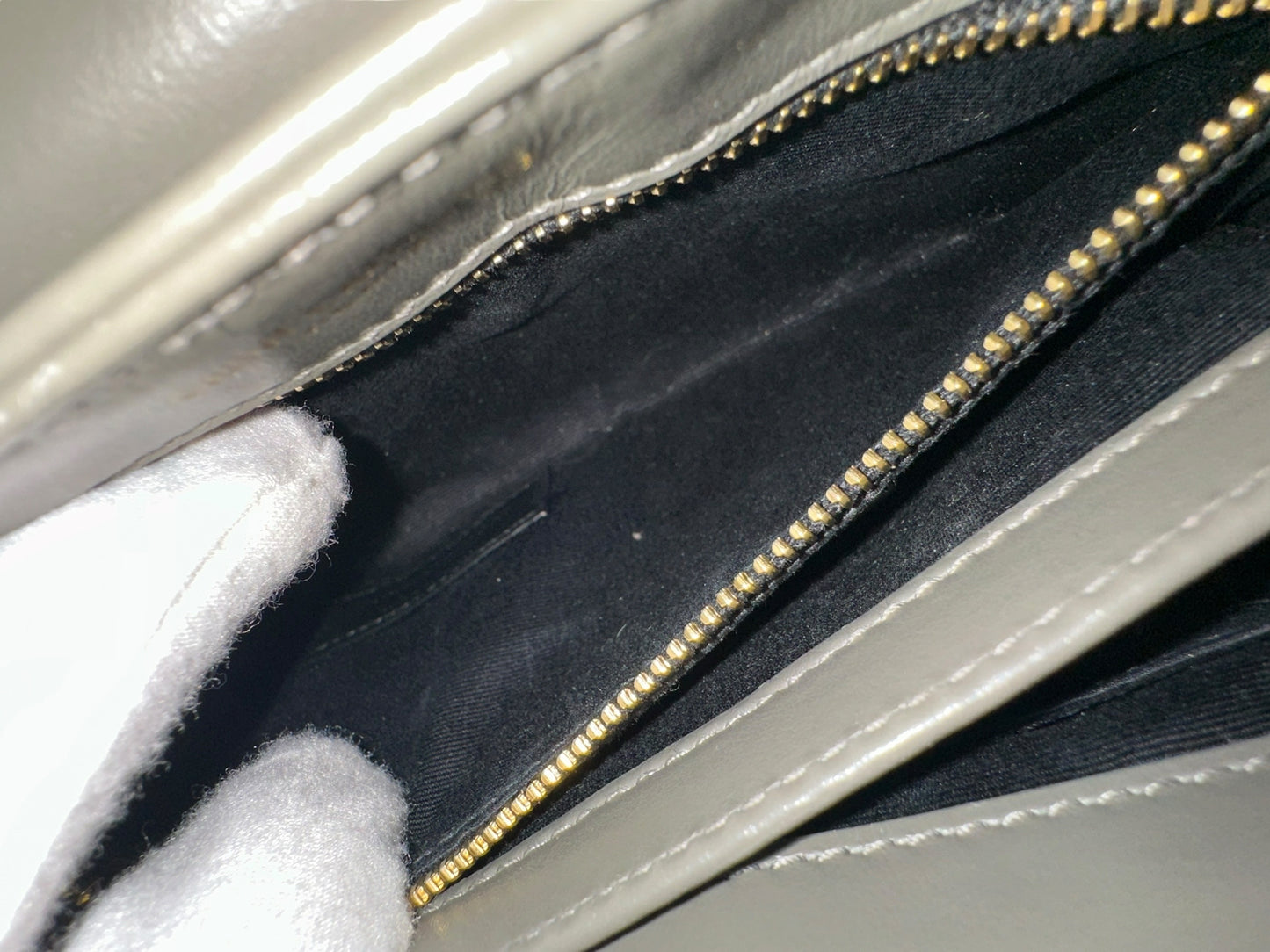 YVES SAINT LAURENT Lou Lou Grey Designer Handbag
