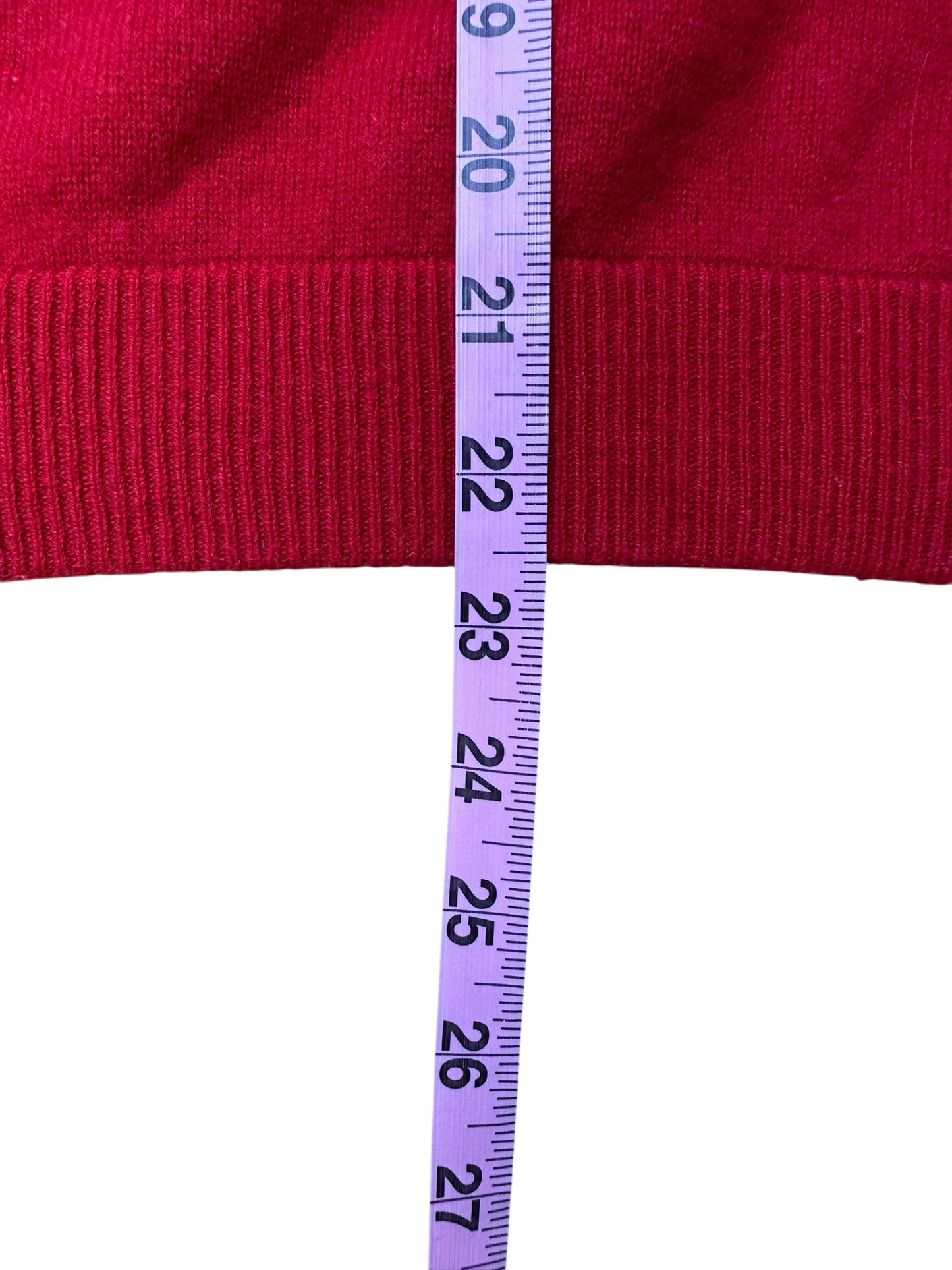 minnie rose Red 100% Cashmere Cold Shoulder Sweater Size S