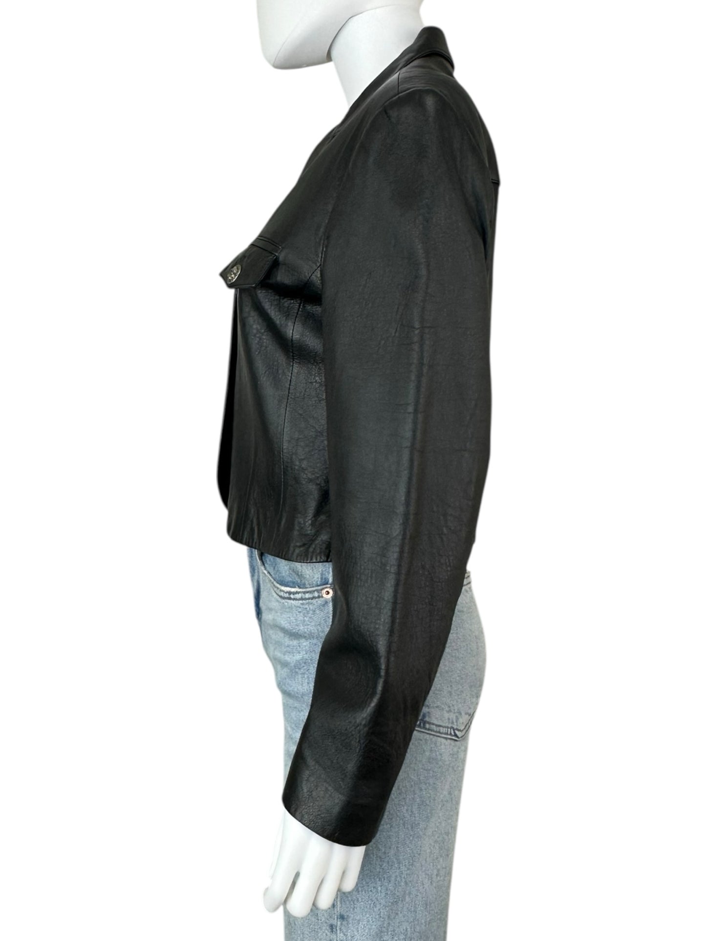 Vintage Cripple Creek Black Leather Jacket Size M