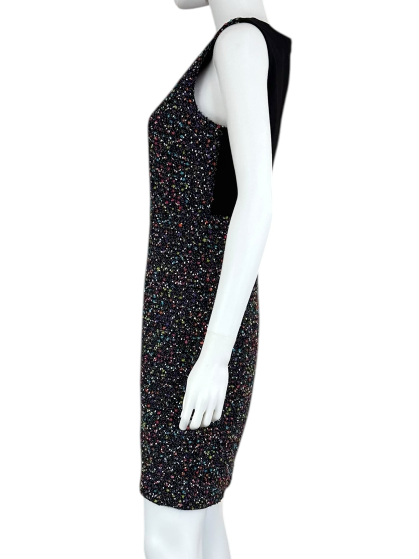 Diane Von Furstenberg Black Confetti Mini Dress Size 6