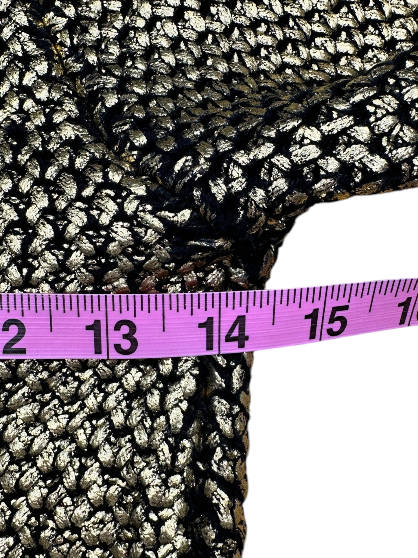 SAKS FIFTH AVENUE Black and Gold Sweater Size XS