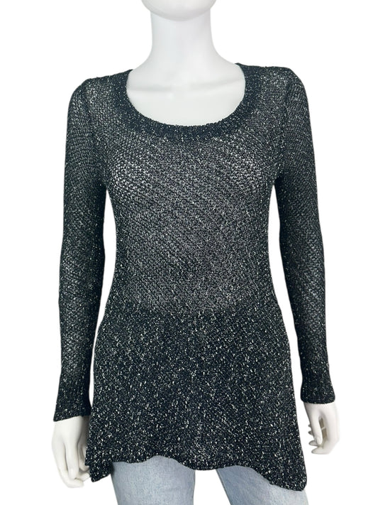 EILEEN FISHER Black Linen Sweater Size S