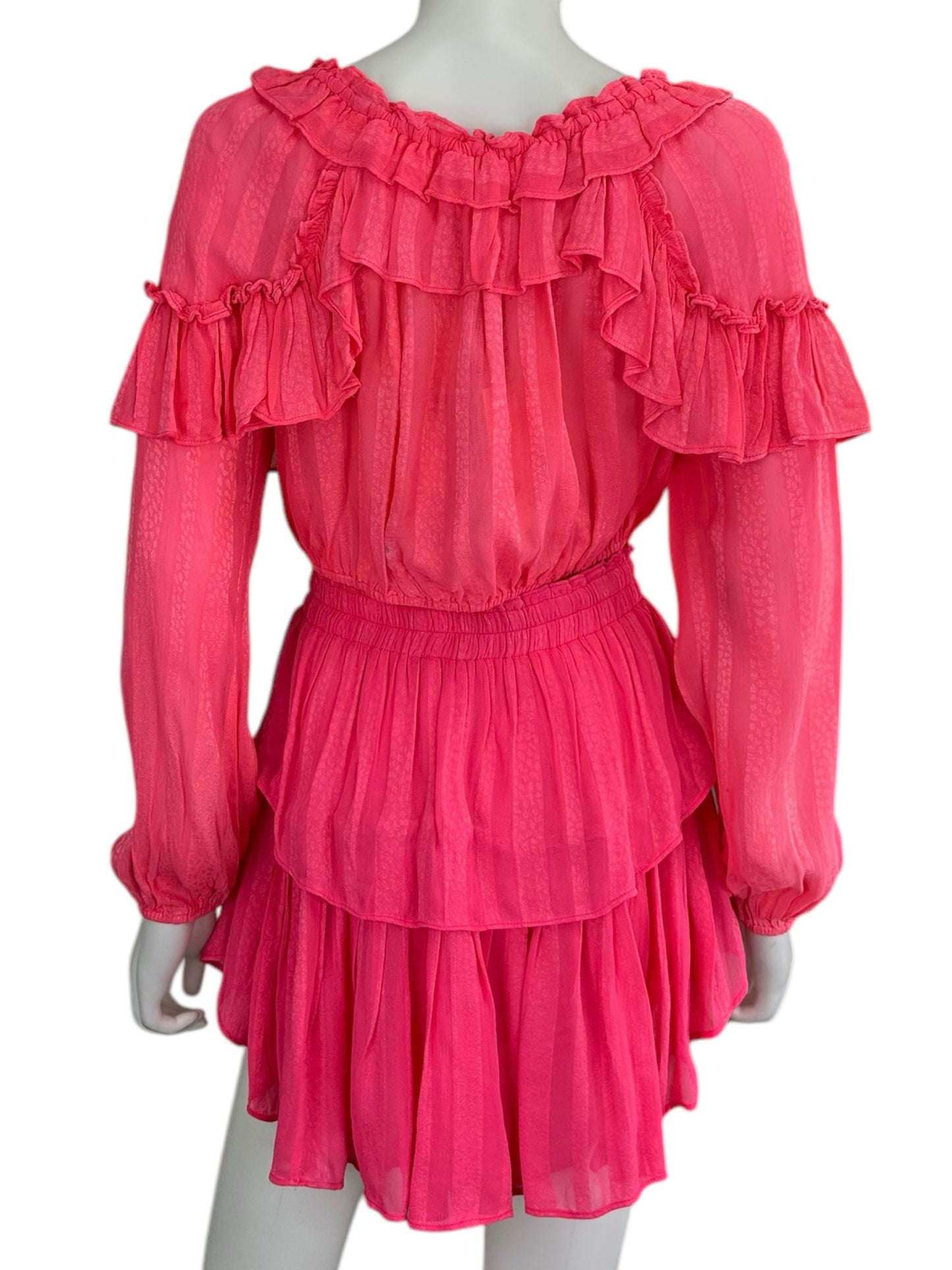 LOVE SHACK FANCY Pink Cropped Blouse Size XS