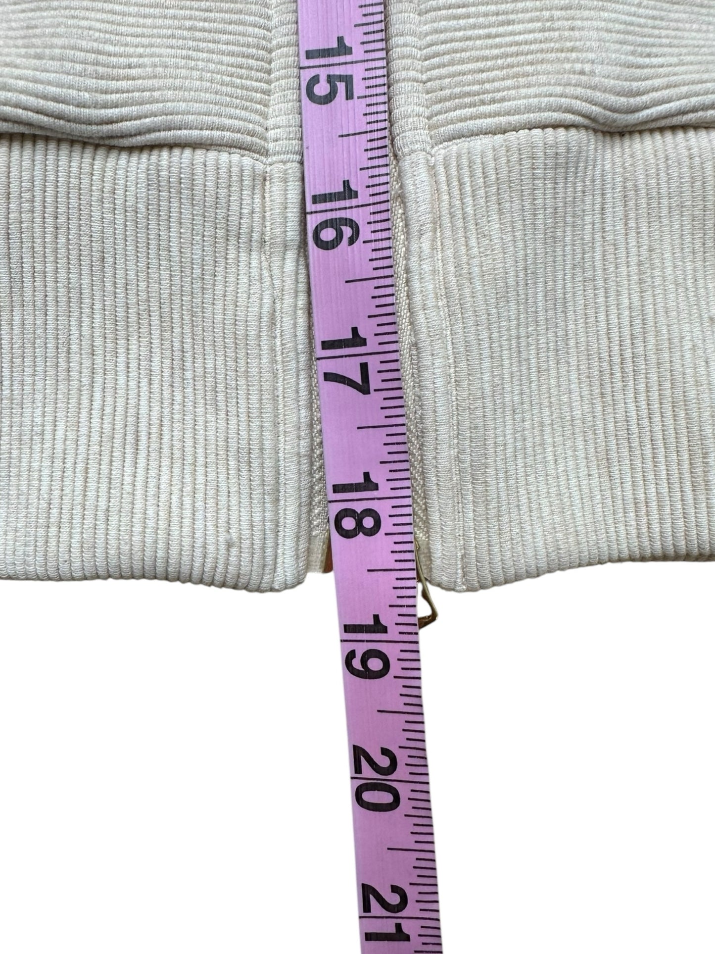VARLEY Cream Rosanne Zip Through Sweat Jacket Size M