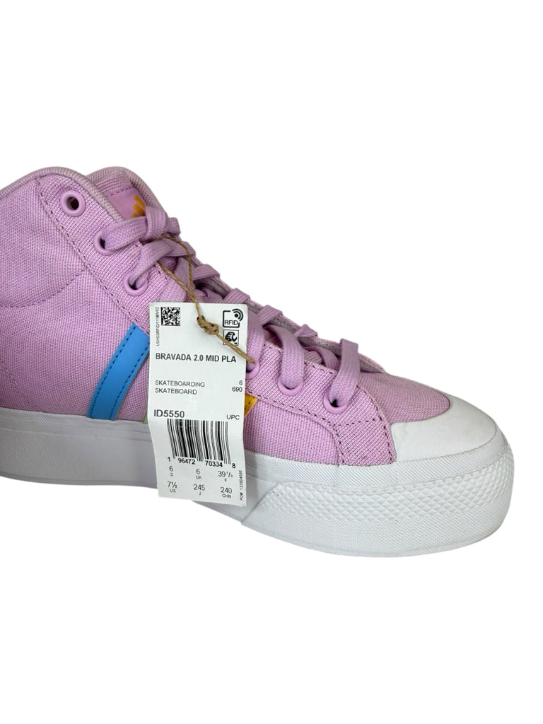 ADIDAS NWT Lilac Bravada 2.0 Mid Platform Skateboarding Sneaker Size 7.5