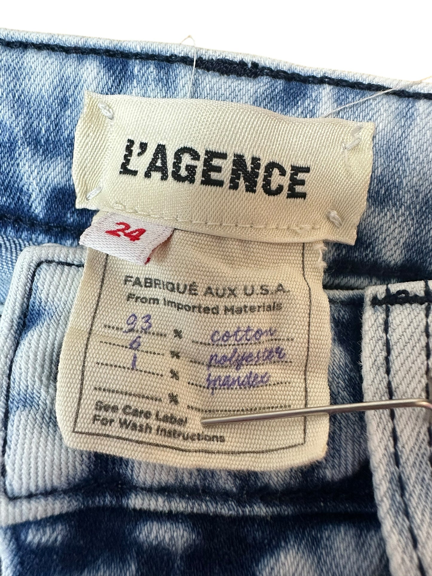 L'Agence Light Wash Margot Hi Rise Jeans Size 24