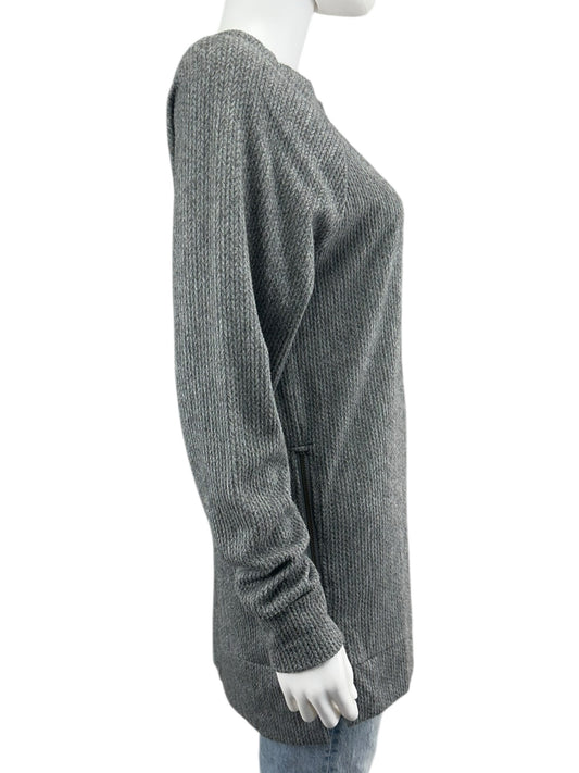 bobi NWT Grey Zipside Crewneck Knit Top Size S