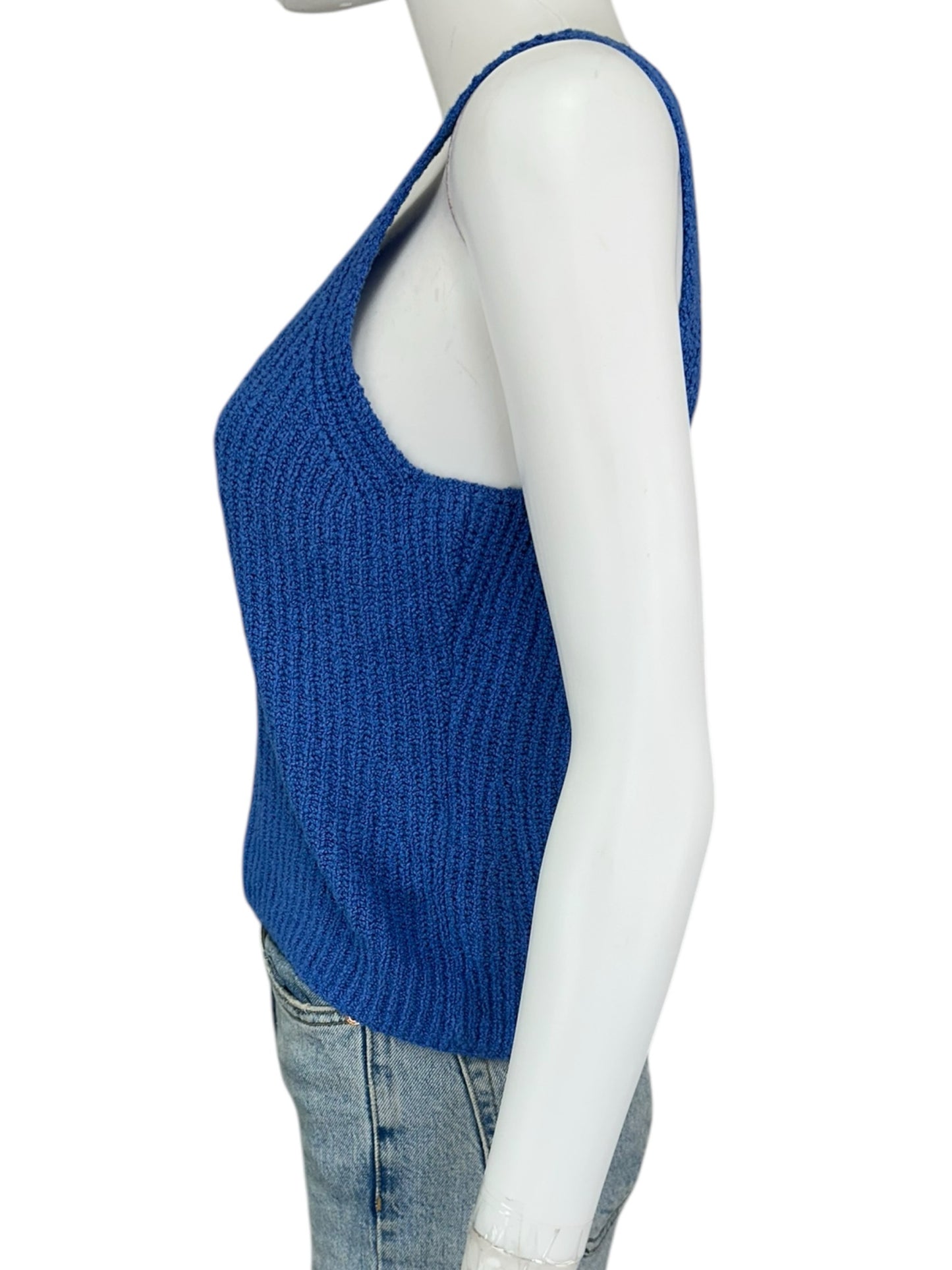 NATION Blue Pima Cotton Sweater Tank Size XS