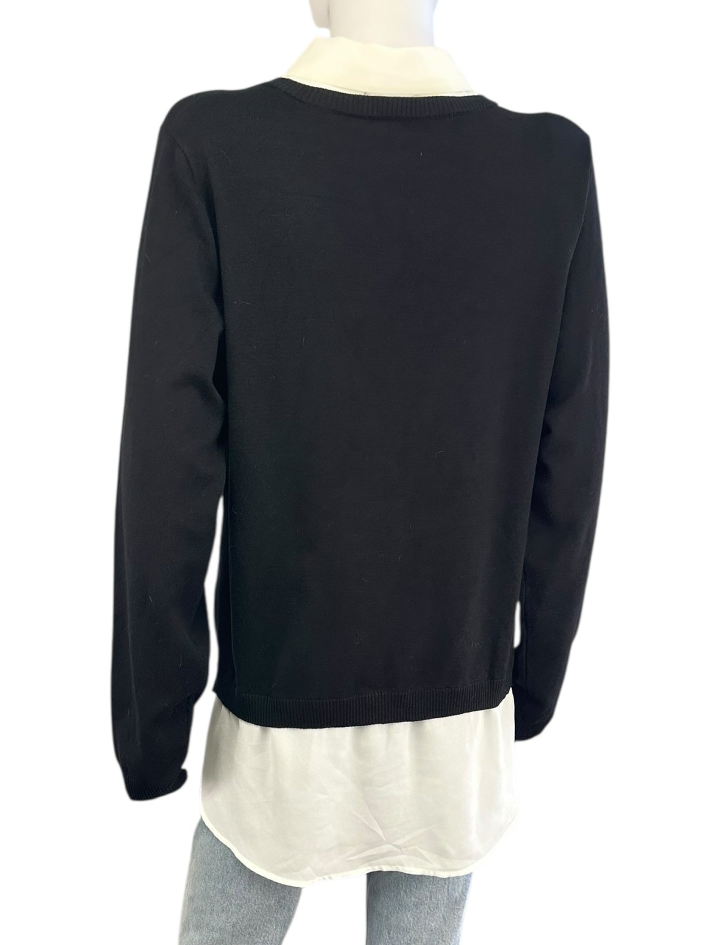 Adrianna Papell NWT Black Twofer Sweater Size XL