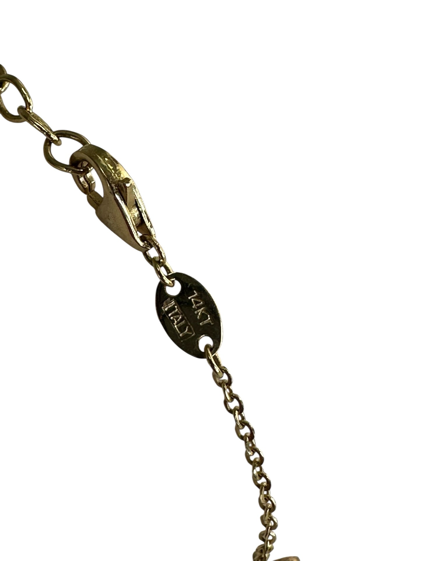 14K Gold Turquoise Heart Inlay Bracelet