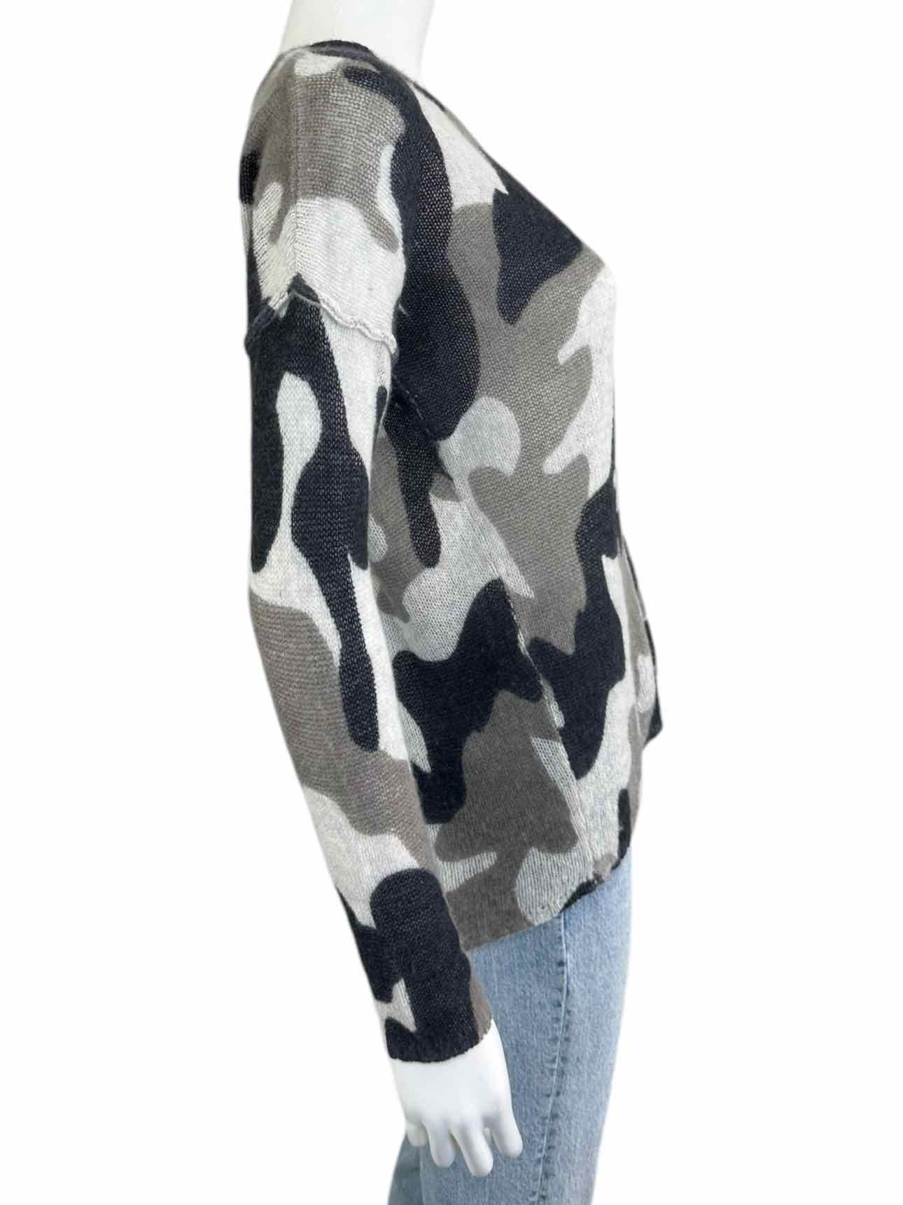 SKULL CASHMERE Gray Camoflauge Cashmere Sweater Size S