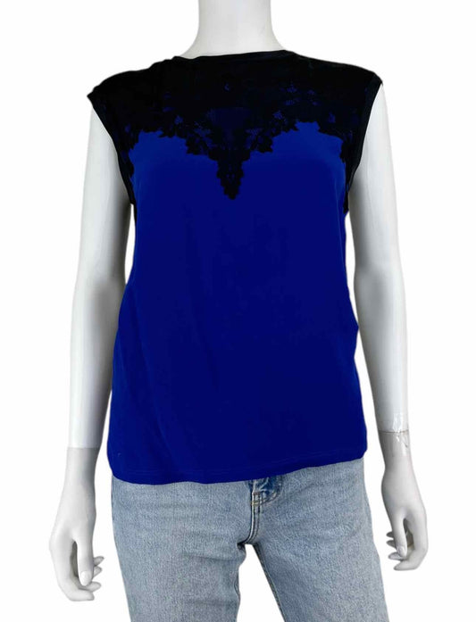 Maje Blue Silk Blouse Size S