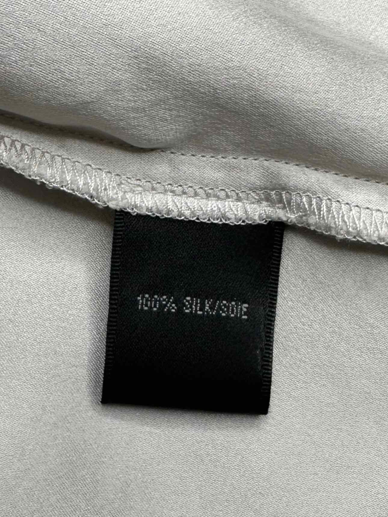 LAFAYETTE 148 NEW YORK Gray 100% Silk Blouse Size 10