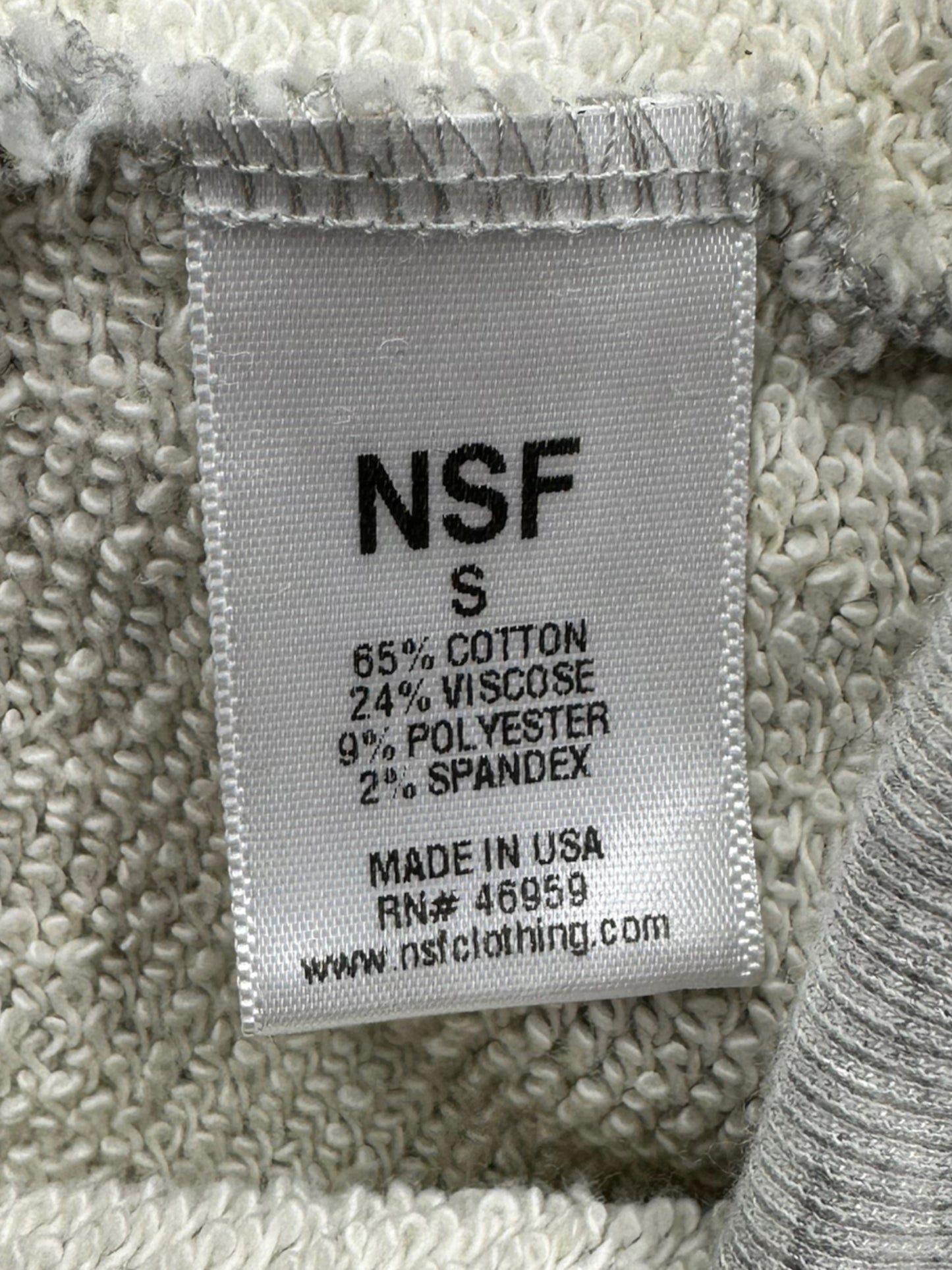 NSF Distressed Hoodie Layered Top Size S
