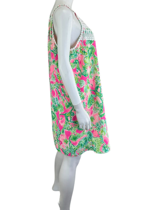 Lilly Pulitzer Pearl Soft Lace Multicolor Floral Mini Dress Size 14