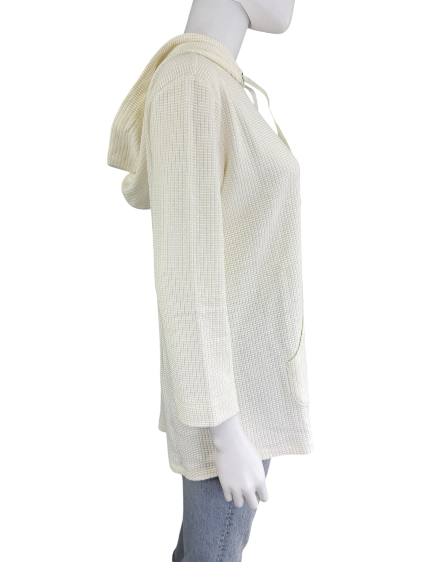 LILLA P Ivory Kangaroo Pocket Hoodie Size S