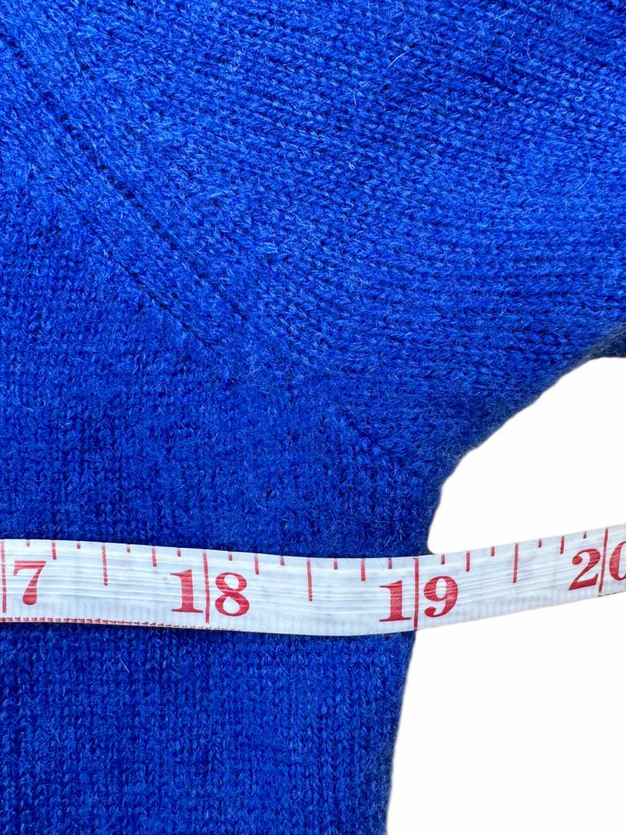 WHITE + WARREN Blue 100% Cashmere V-neck Sweater Size S