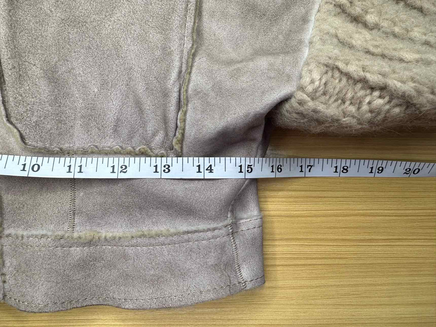 Roncarati NWT Tan Lacoon Bacio Sherling Coat Size 42
