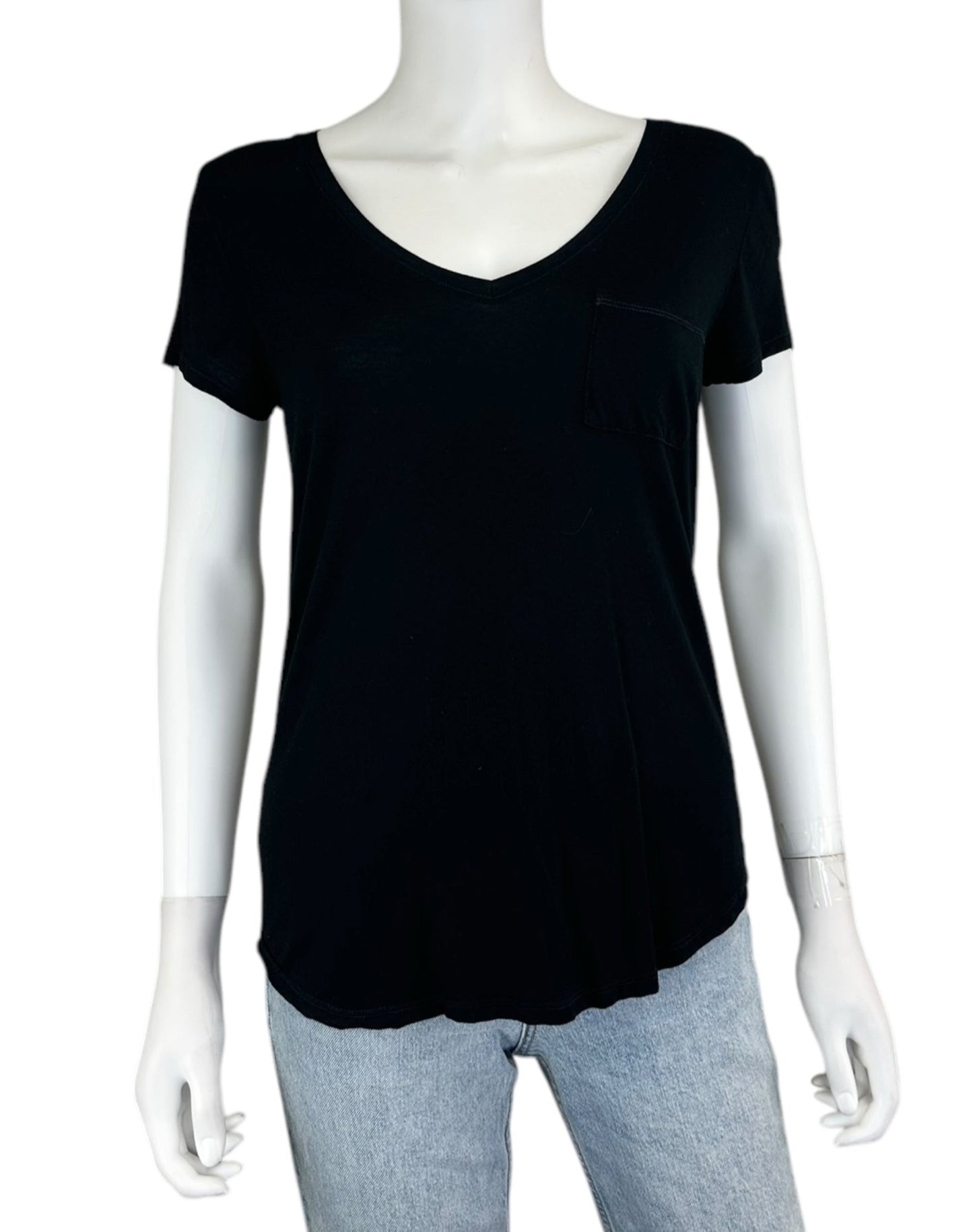 PAIGE Black Basic Tee Size S