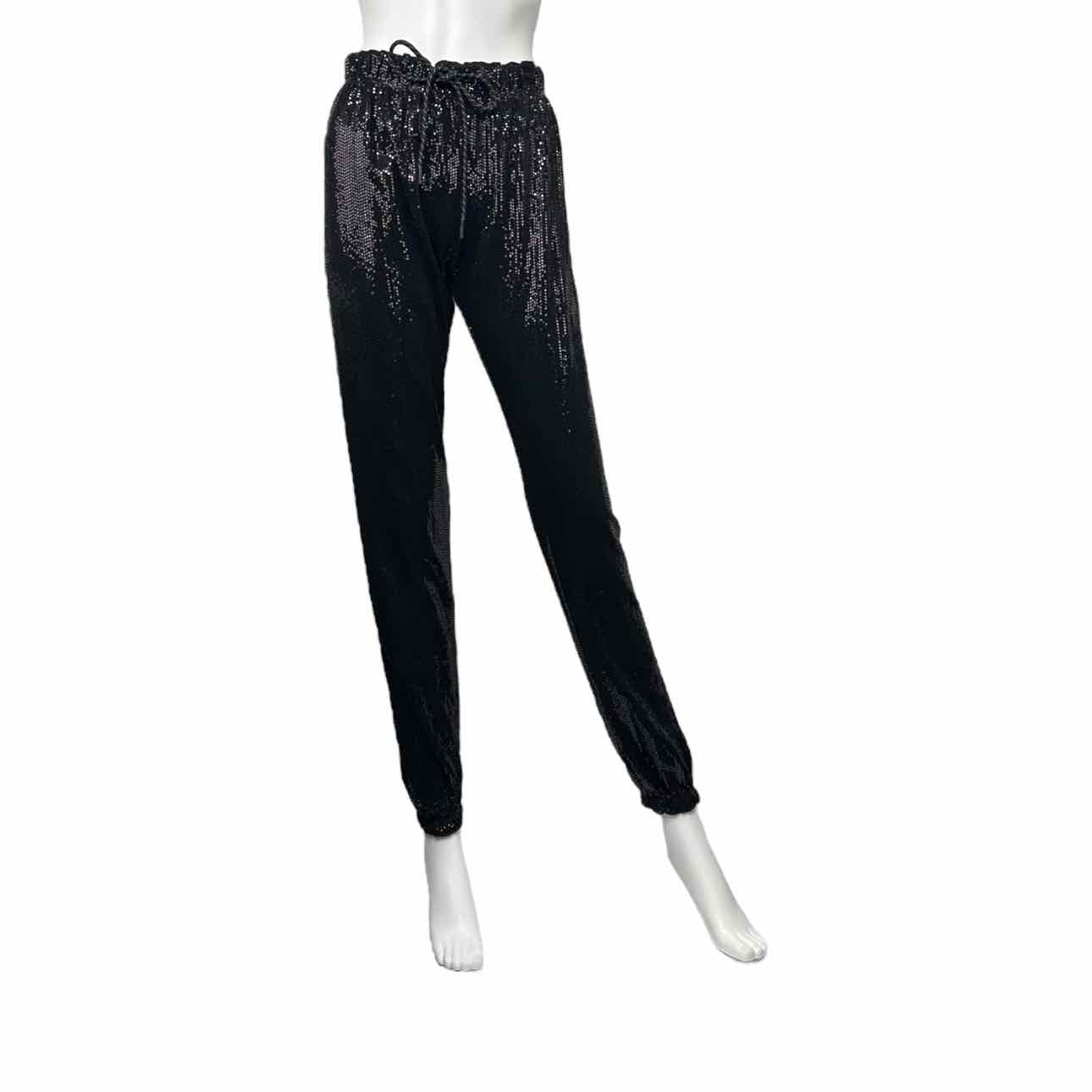 PAM&GELA Black Sequined Jogger Set Size S