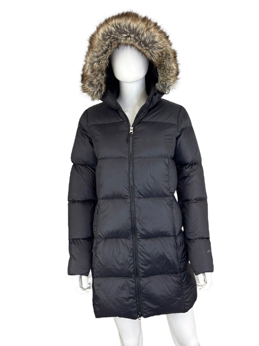 Eddie Bauer Black Down Quilted Puffy Coat Size S