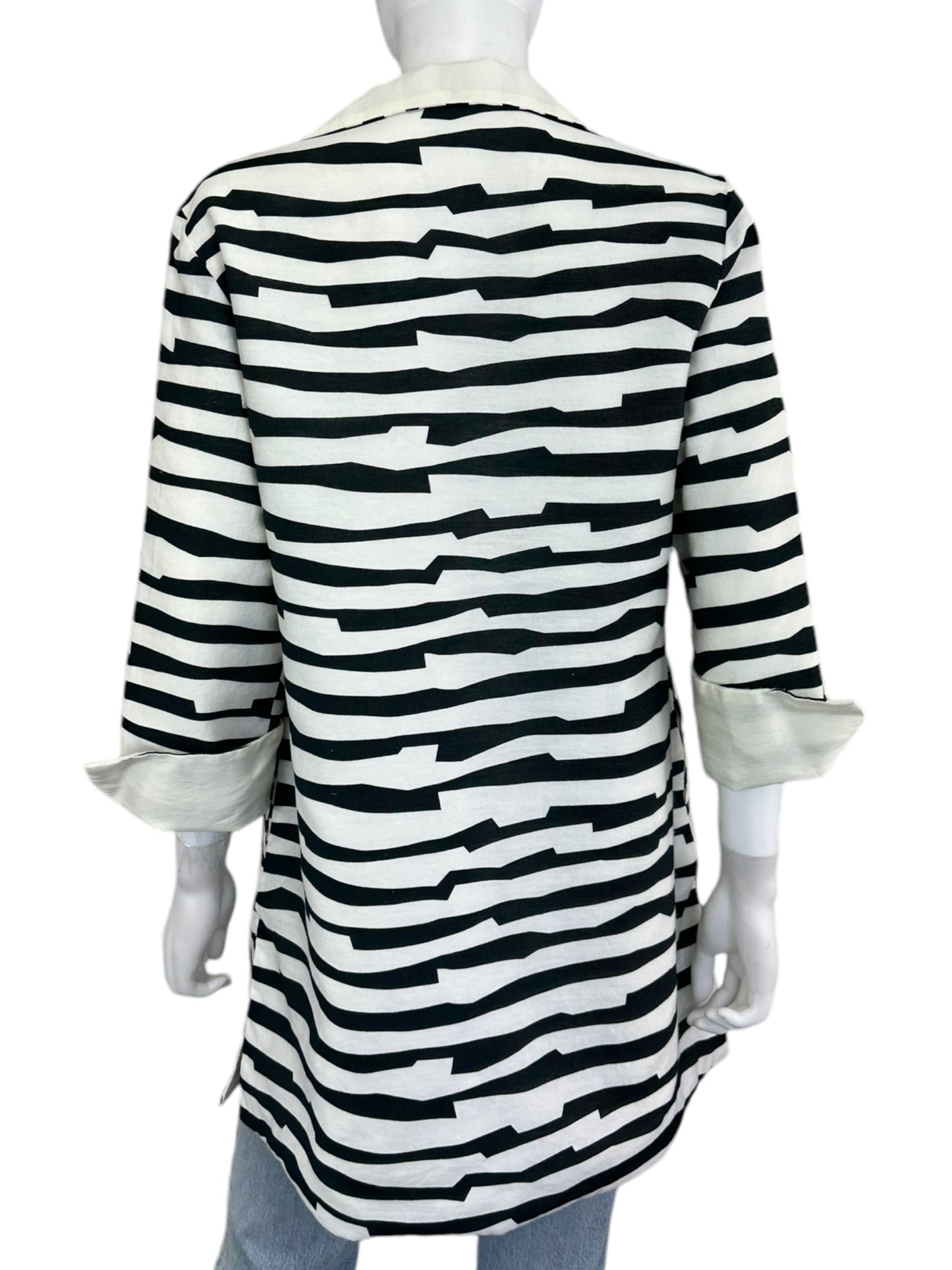 GRACE CHUANG Black Striped Pullover Size M