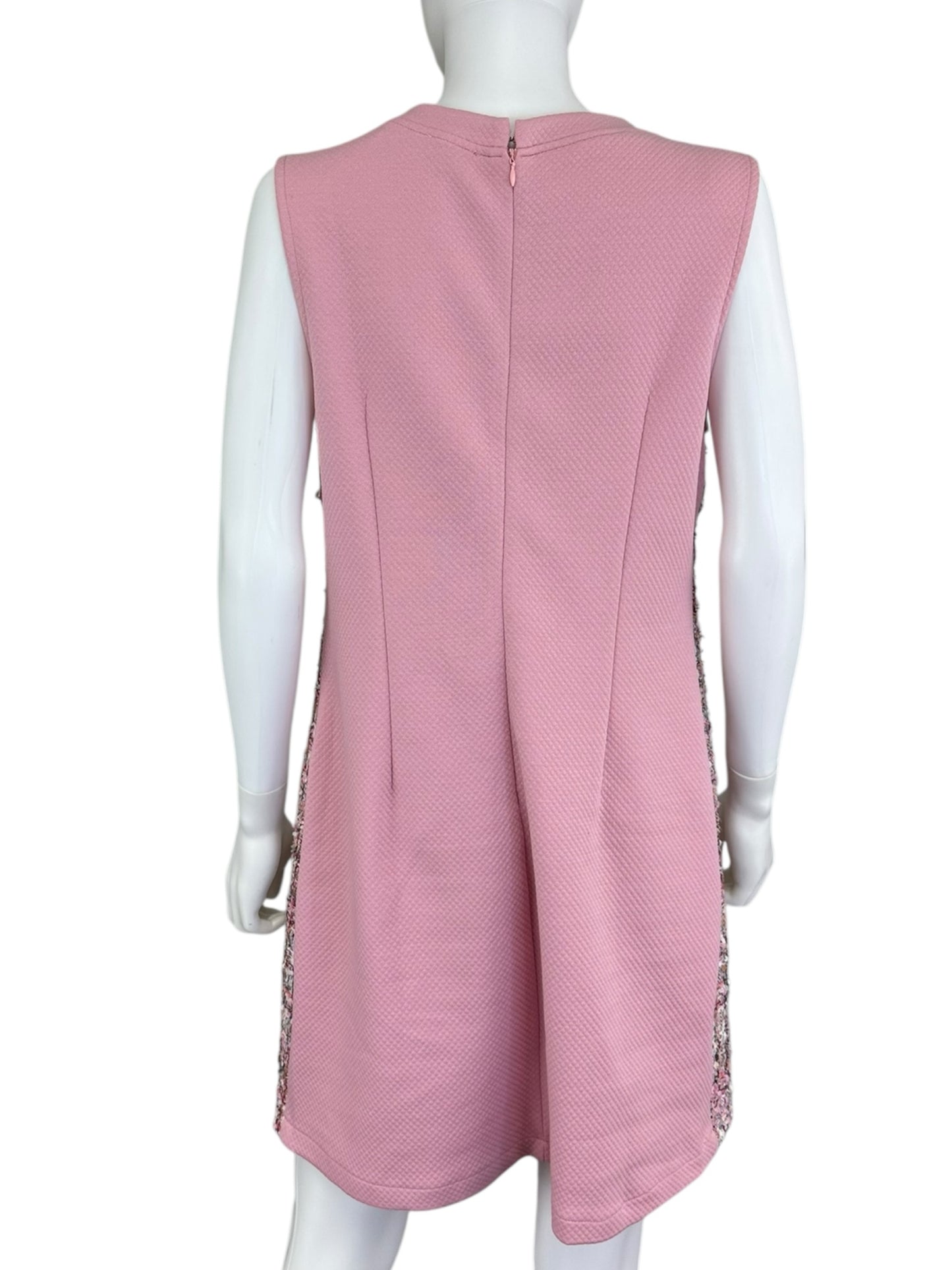 VOY Pink Tweed Shift Dress Size L