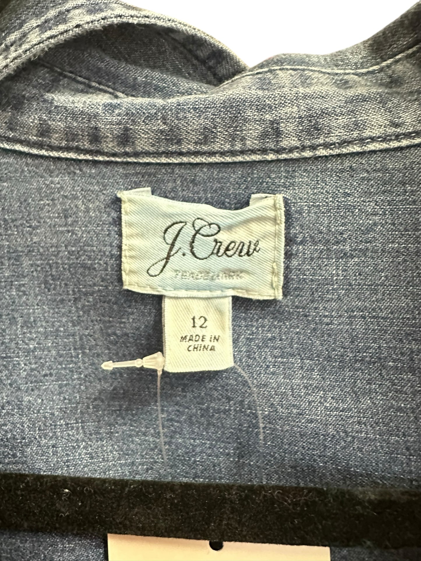 J. Crew Blue Demin Button-Down Shirt Size 12