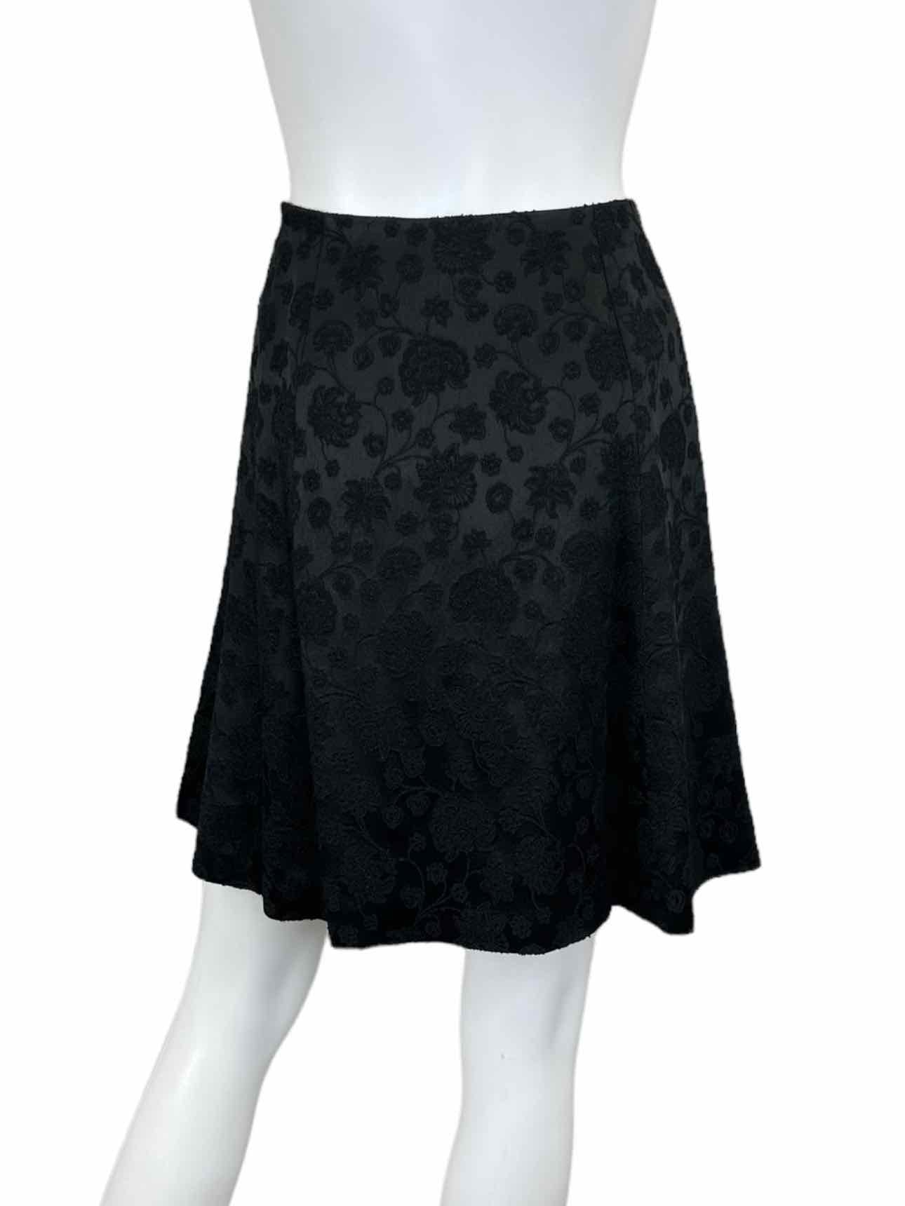 Giorgio Armani Black Floral Skirt Size 38