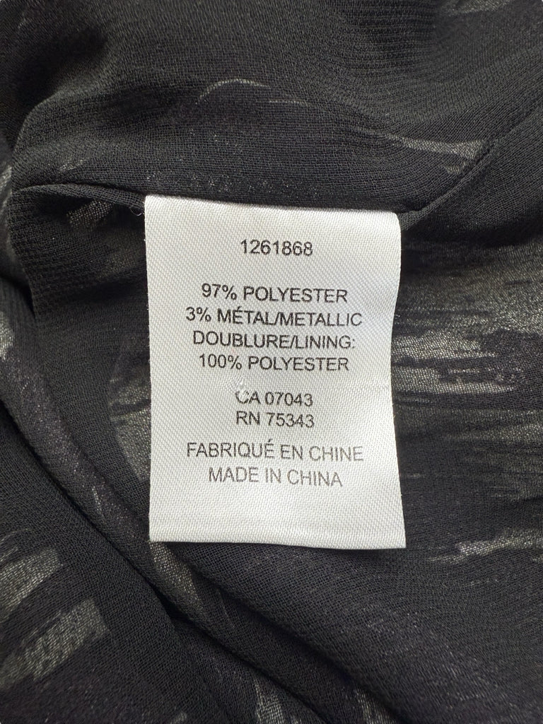 joie Black Burnout Print Blouse Size M