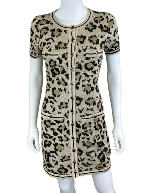 heartloom Leopard Print Vivette Sweater Dress Size XS