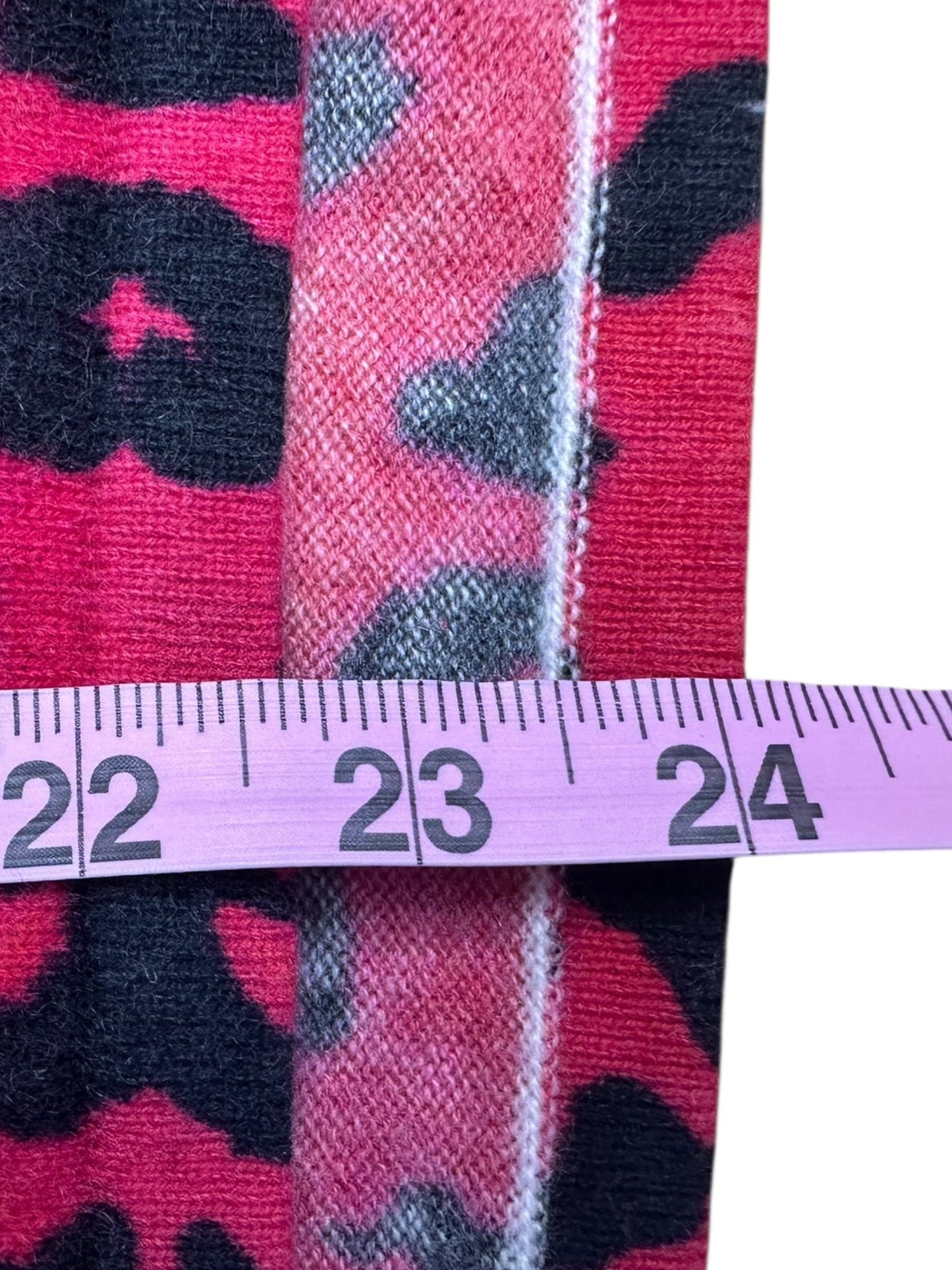 Neiman Marcus Red 100% Cashmere Leopard Print Sweater Size S