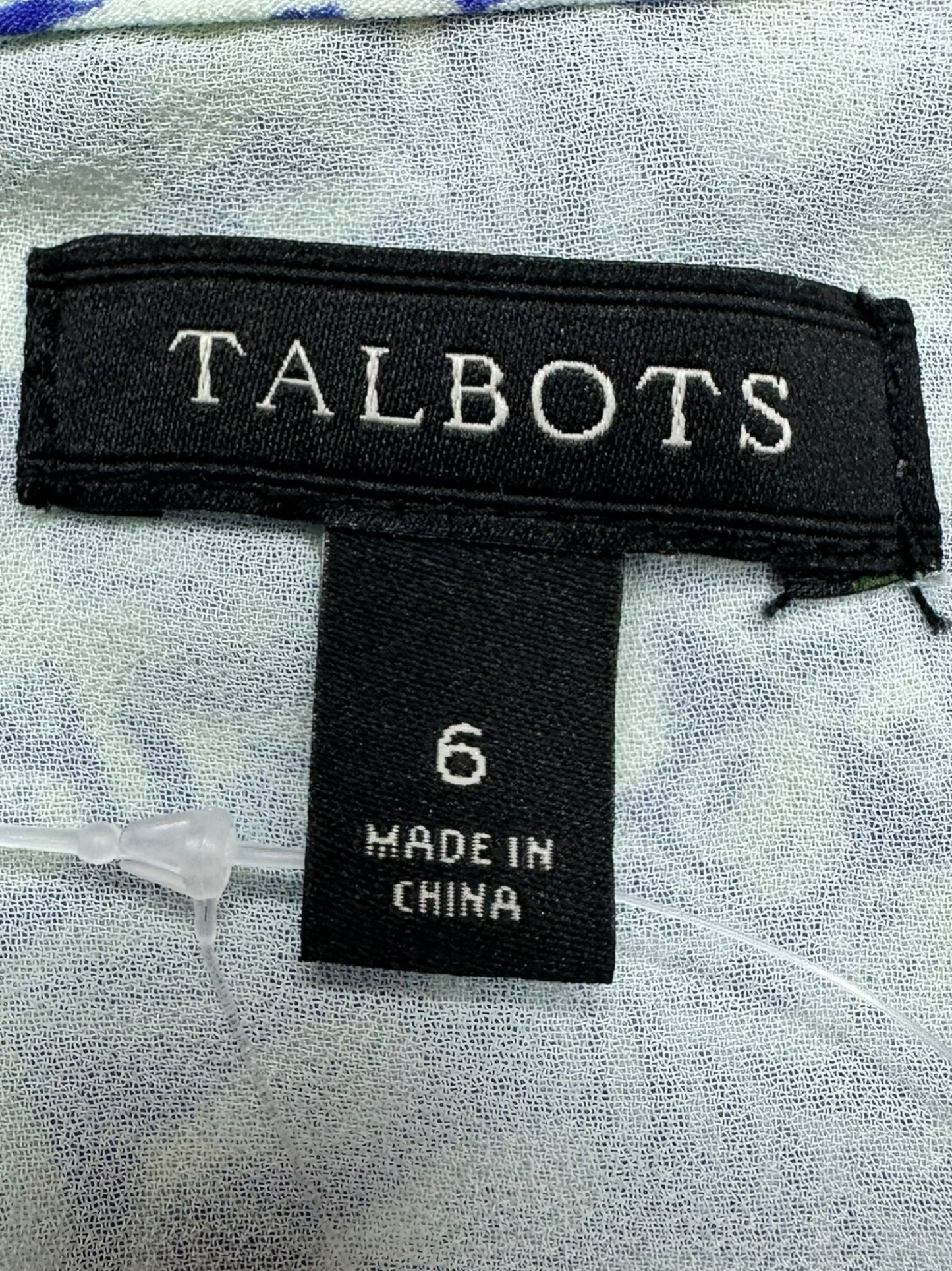Talbots Blue and Mint Patterned Maxi Dress Size S
