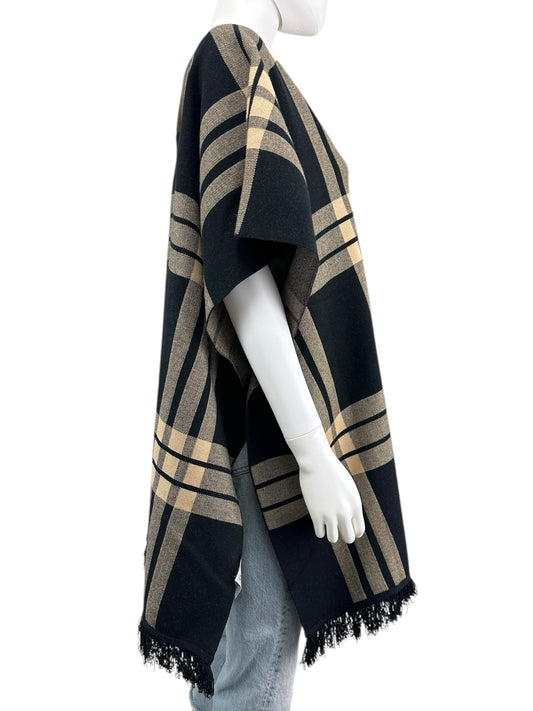 LYSSE' NWT Brown Plaid Poncho Size O/S