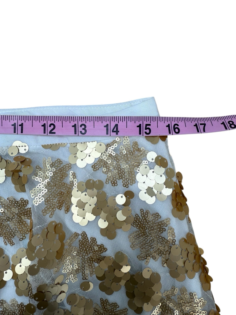 Seen WORN kept NWT Gold Sequin Amanda Midi Skirt Size 10