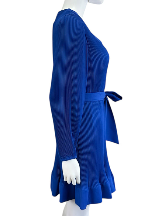 MILLY NWT Blue Pleat Dress Size S